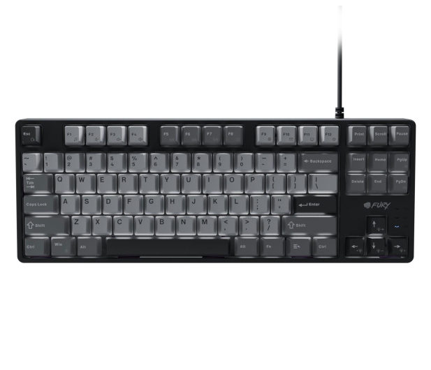 Fury KANABO K2 US białe podświetlenie mechaniczna czarno-szara - 1506500 - zdjęcie